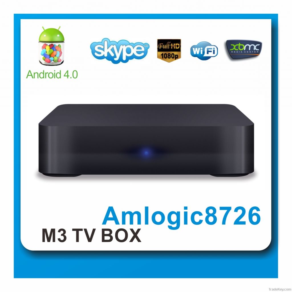 hot selling android Internet tv box Amlogic 8726 M3 android smart tv S