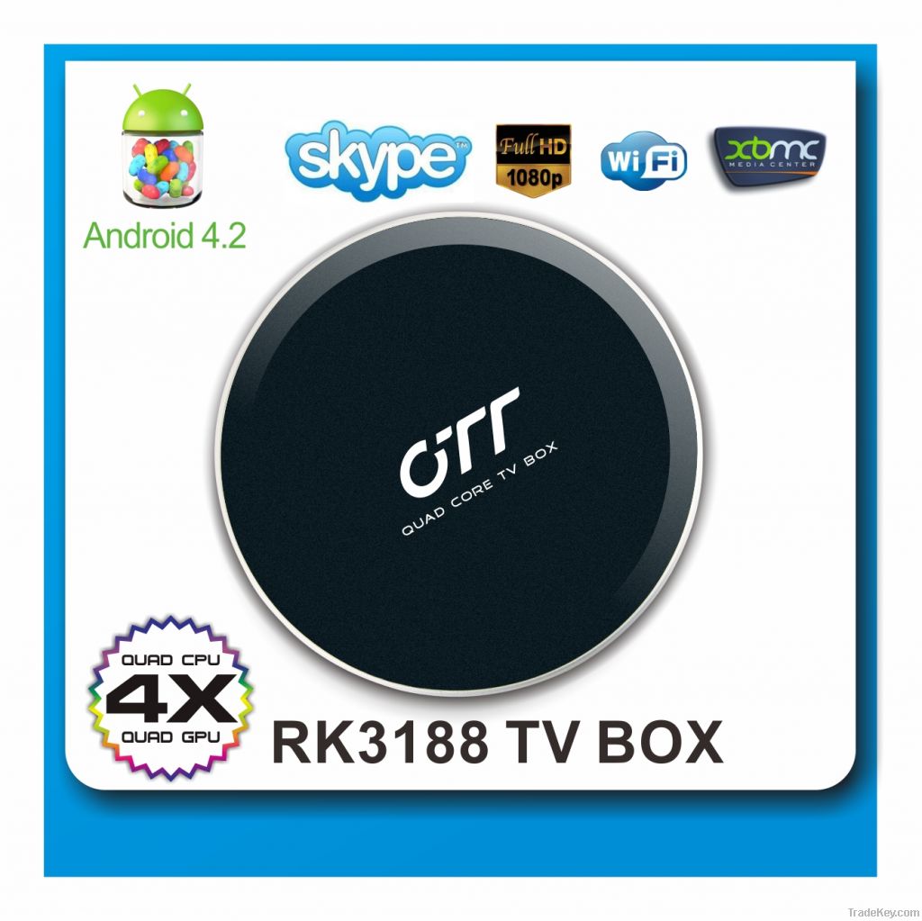 rk3188 quad core android 4.2 smart tv box