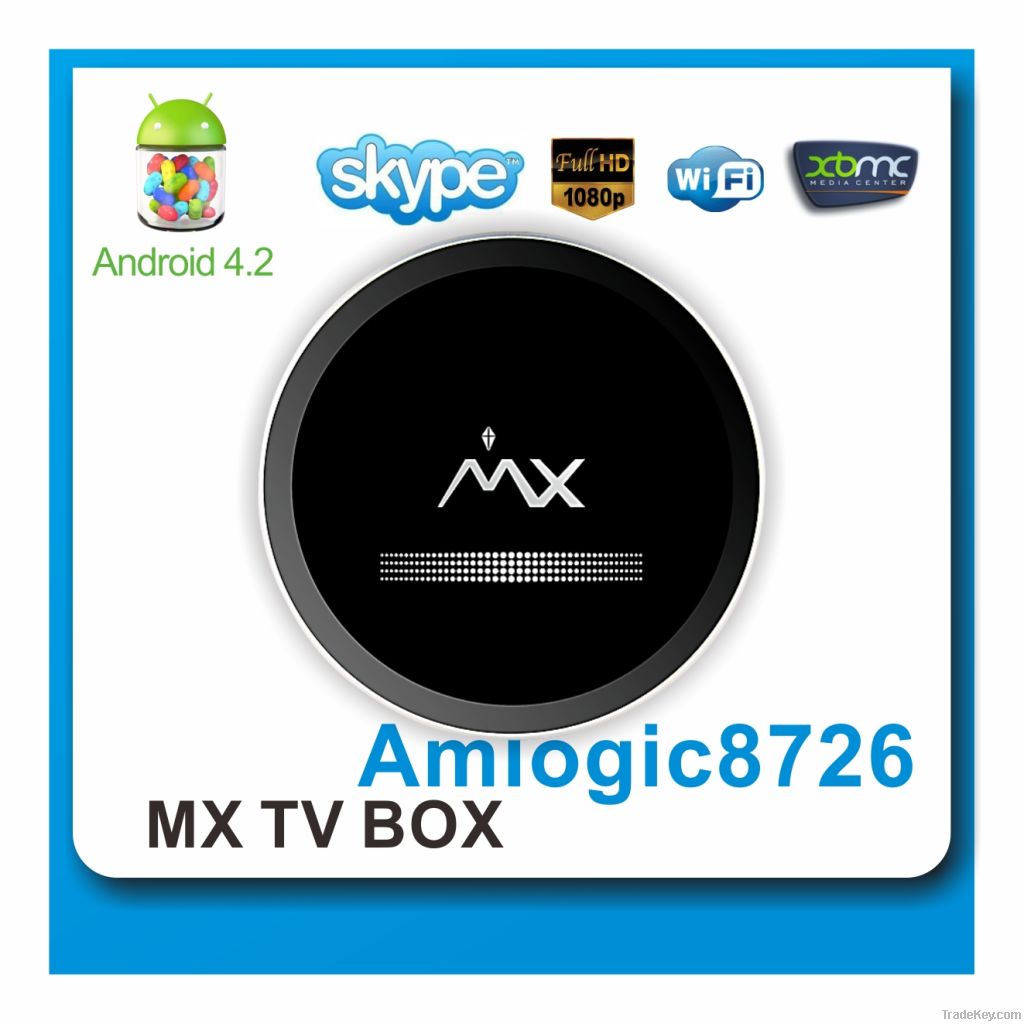 AML8726-MX Dual Core 8GB Flash XBMC Android 4.2 Smart TV Box, Supporti