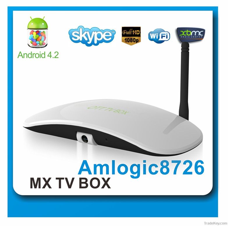 dual core android tv box with webcam