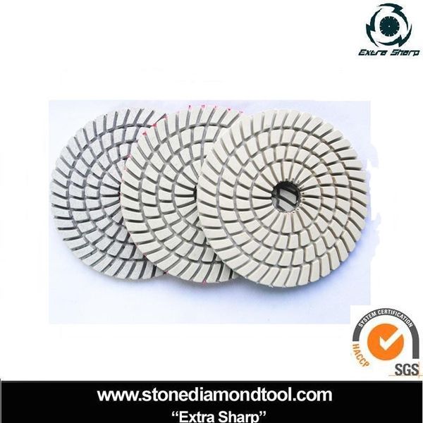 Top Quality 3steps Dry&Wet Sprial Polishing Pads for Marble Granite