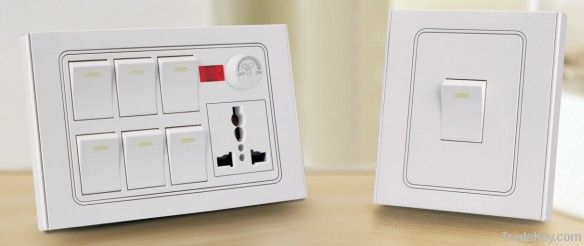 pakistan 6Gang switch with multi socket with dimmer