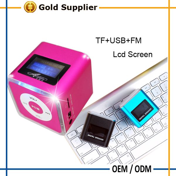 MINI Multimedia Speaker With LCD USB FM Radio 