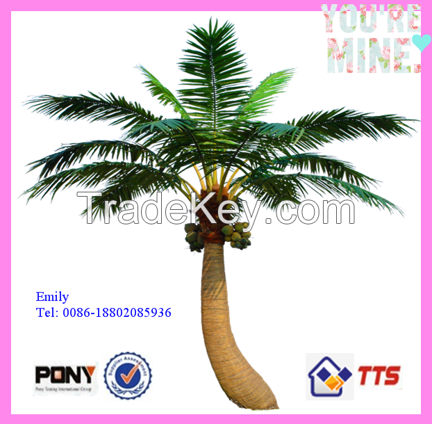 2014 China supplier huge outdoor decorative artificial tree artificial coconut tree