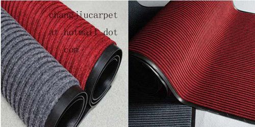 ribbed carpet pvc backed entrance mat and runner