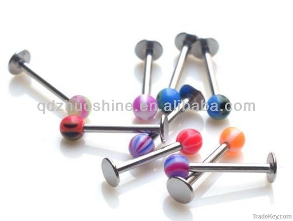 Hot sales piercing jewelry acrylic labret ring lip rings