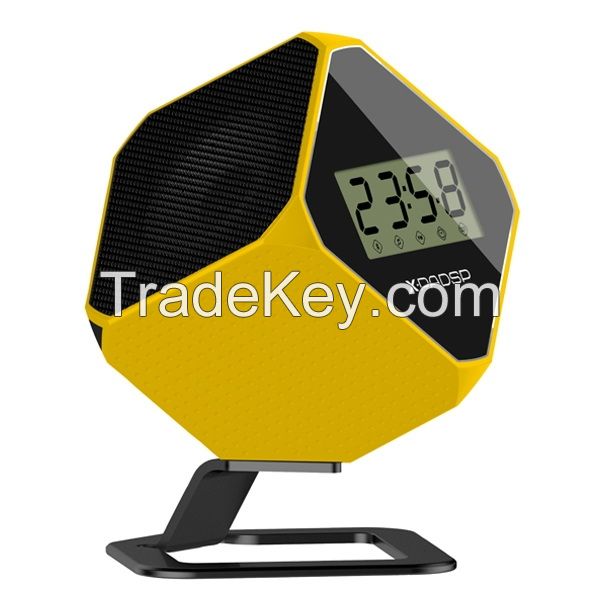 Portable Wireless Bluetooth Speaker with clock, FM radio, USB/TF card slot
