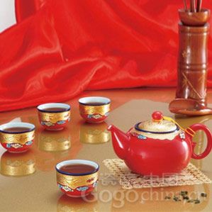 supply high-ranking embossed gold tea sets