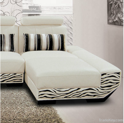 New Item--Modern Pure White Genuine Leather Corner Sectional Sofa