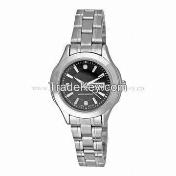 Fashion Couple Watch with Metal Case and Band, Hot Sale at Cheap Price