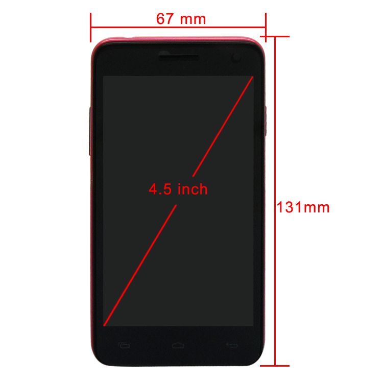 4.5 inch MTK6582 Quad core Android 4.2 WIFI GPS 3G Mobile Phone