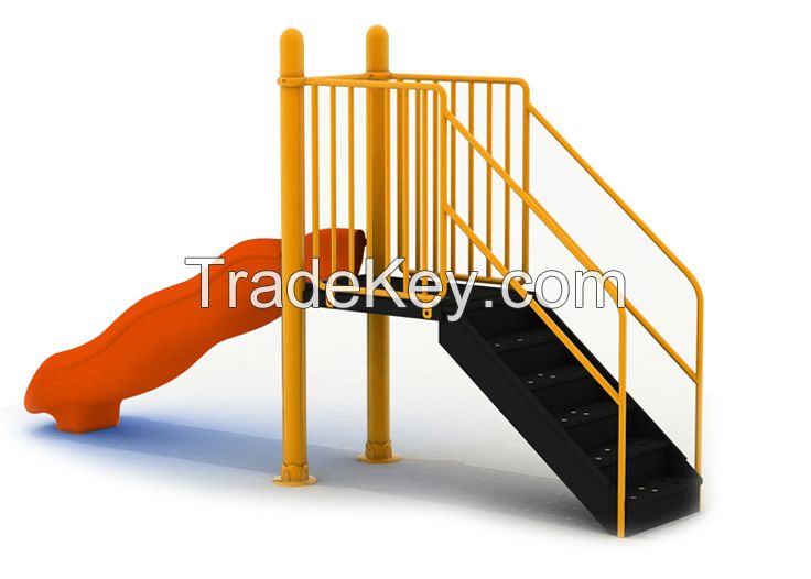 Outdoor playground slides