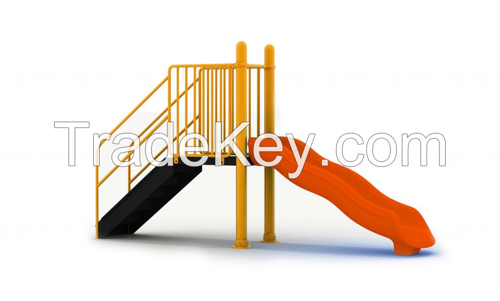 Outdoor playground slides