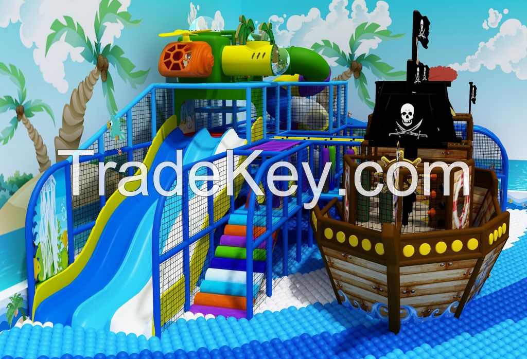 Kids Pirate Ship Indoor Playgrounds Equipment