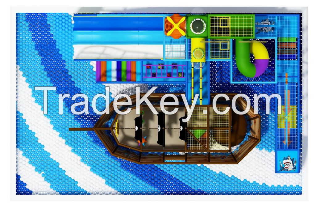 Kids Pirate Ship Indoor Playgrounds Equipment