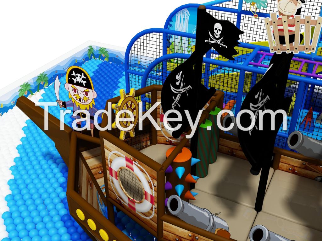 Kids Pirate Ship Indoor Playgrounds Equipment