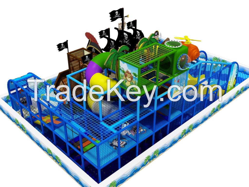 Kids Pirate Ship Indoor Playgrounds Equipment