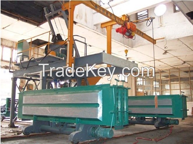 Gypsum partition board production machine