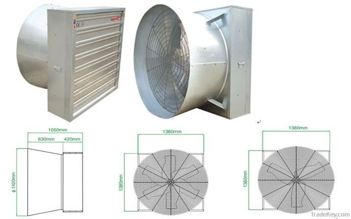 exhaust fan, cone fan  for workshop , greenhouse