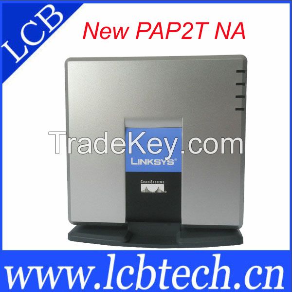Low price Unloked Linksys pap2t /Voip adapter with High quality ( 2 FXS port )