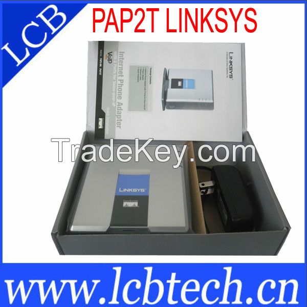 Unlocked Original 100%  Brand New Unlocked Linksys pap2t/internet phone adapter with 2 fxs port 