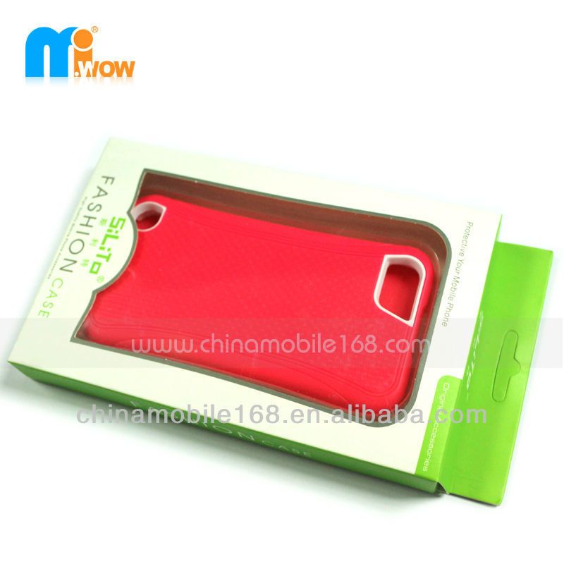 Hot selling wholesale Silicon and PC 2 in 1 phone case for iphone 5