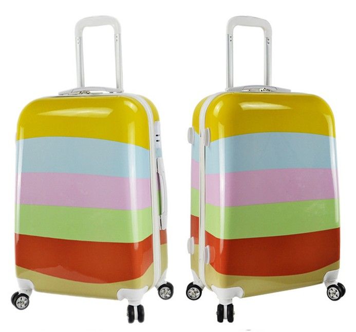 Colorful picture print ABS+PC hard shell case size 20 24 28 luggage set