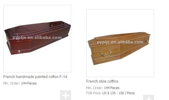 colors of simple korean style wooden coffins