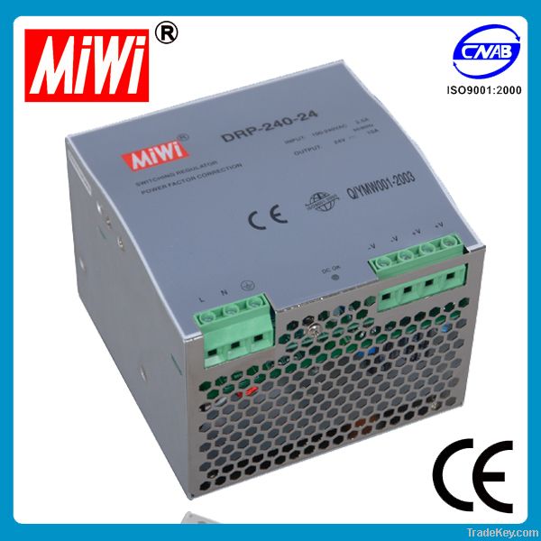 MiWi DRP-240-24 CE Approved 240W 24V Industrial Din Rail Single Output