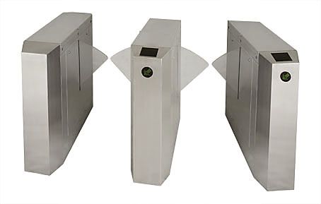 Access control security flap retractable turnstiles