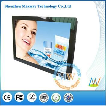 Acrylic front frame 19 inch led advertising display