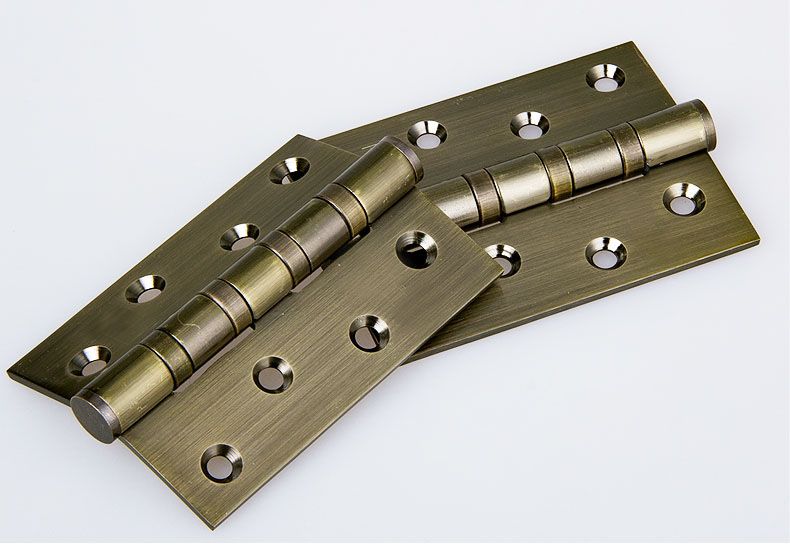 steel door hinges AB finish, 5"x4" heavy duty flat head butt hinges, quality bending hinges and flush hinges available from china door hinge manufacturer