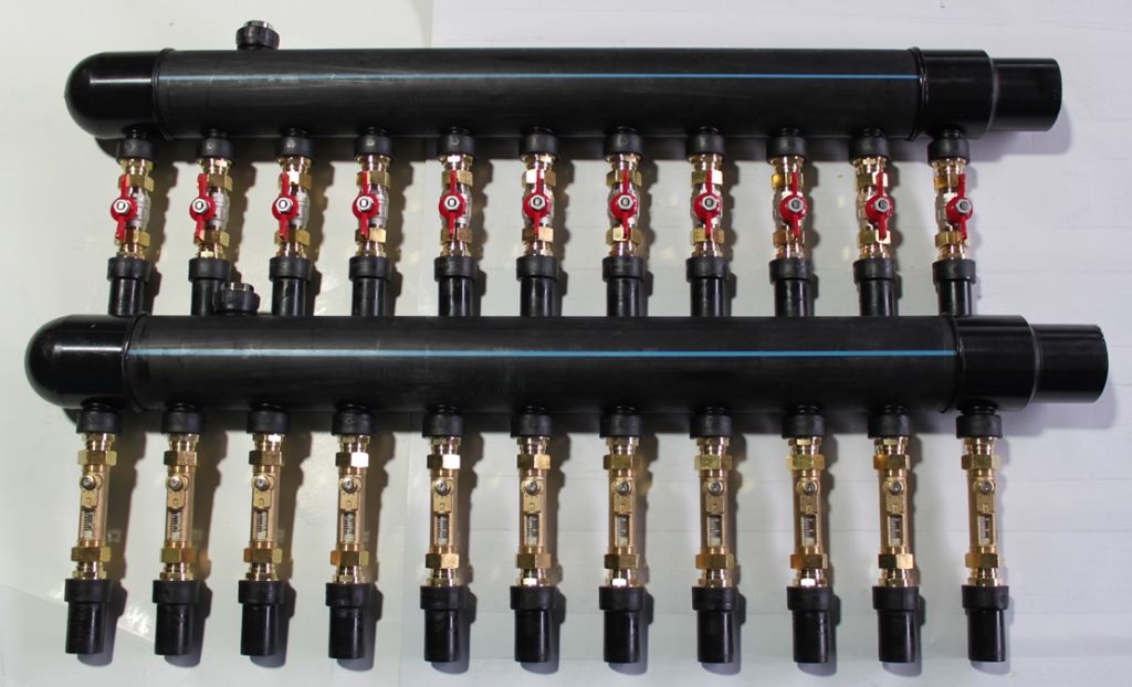 HDPE geothermal distribution manifolds