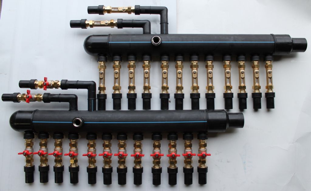 HDPE geothermal distribution manifolds