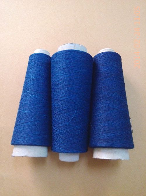 natural indigo dyed yarn