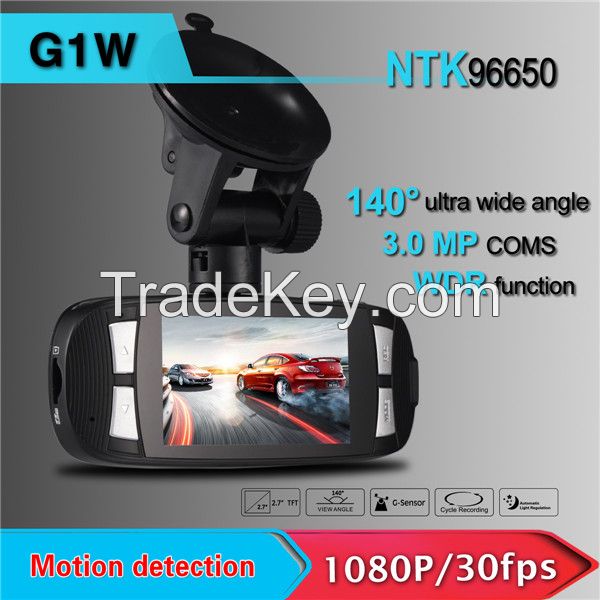 WDR function Novatek 96650 2.7 INCH HD 1080P car camera , 140 degree ca