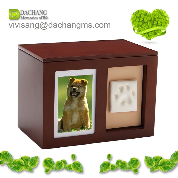 wooden paw print pet urns pet memory box