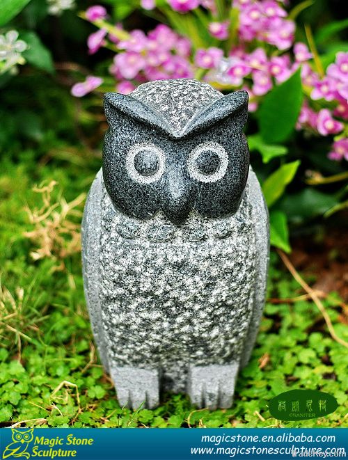 Large stock for stone owl sculpture landscaping