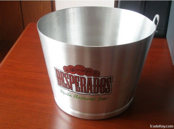 ice bucket, metal, aluminium, stainless steel, with bottle openers