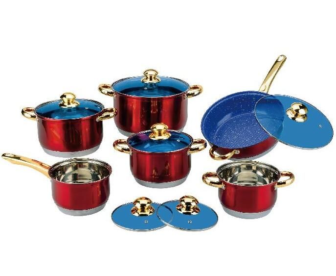 12PC stainless steel cookware set