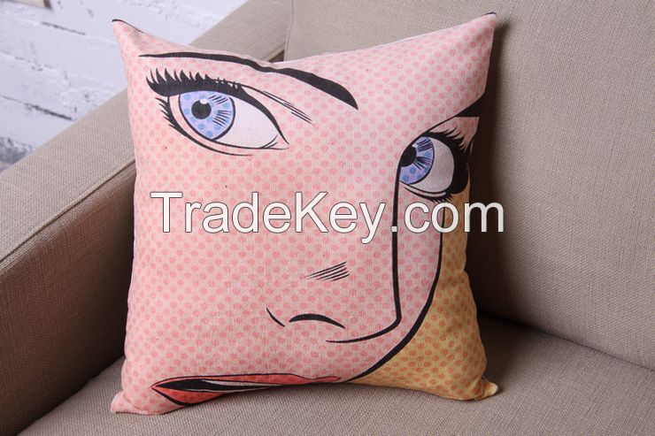 Beautiful girl! Jacquard sofa pillow set!