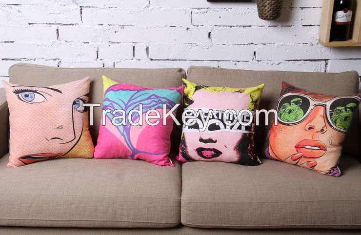 Beautiful girl! Jacquard sofa pillow set!