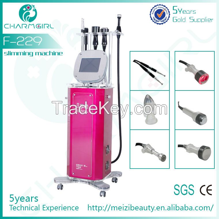 2014 Multifunctional cavitation slimming machine with nipple suction v