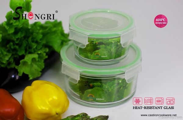 Round Food Storage Container with Locklid