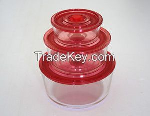 Round Food Storage Container with Locklid