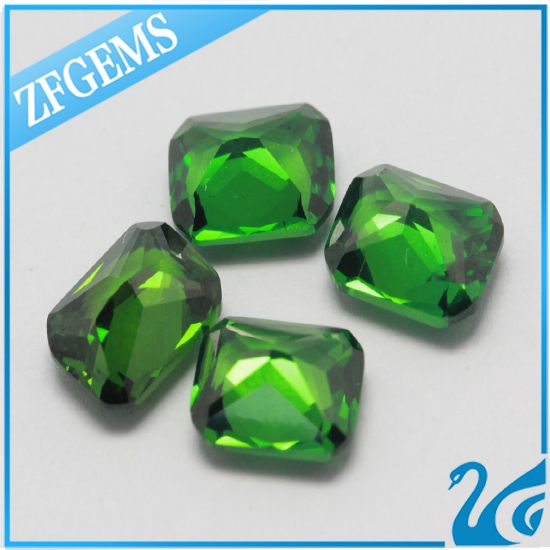 Wuzhou 5*7mm octagon cut lab created emerald loose gemstone for jewelry making