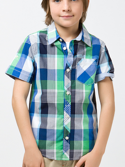 100% fashion cotton plaids shirt  for boy