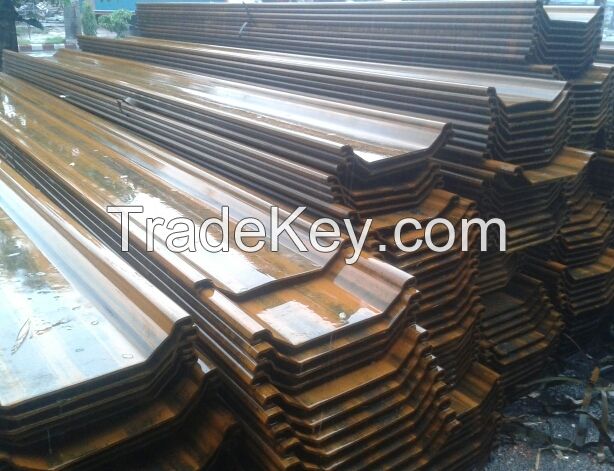 steel sheet pile high quality hot roll steel sheet pile used for retaining walls 400*600*8mm