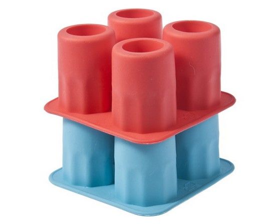 Silicone Cool 4 Cavity Cup Round Ice Cube Tray Shot Glass Maker Diy Mold