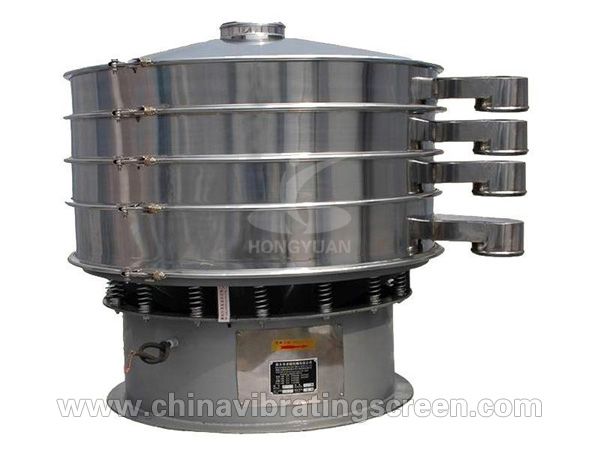 Three layers stainless steel rotary vibrating filter for sugar powder